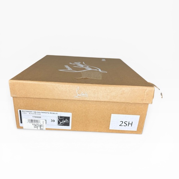 Christian Louboutin Black and Tan Heeled Boots Size 39 - Picture 15 of 16